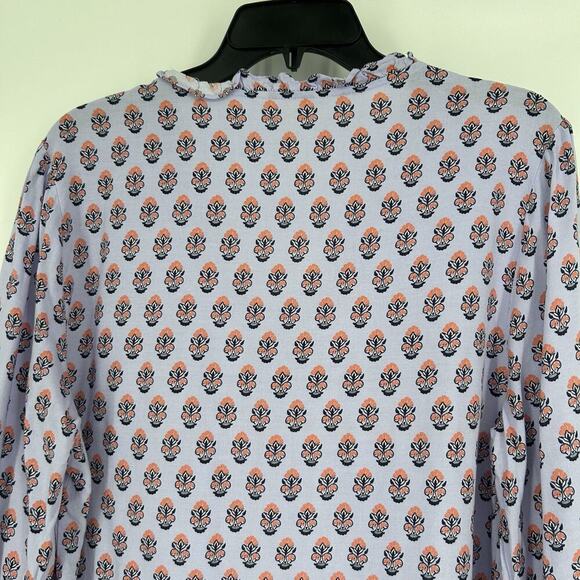 Matilda Jane Topiary Top Purple Boho Long Sleeve Pleated Split Neck Size XL - Picture 8 of 10